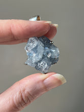 Load image into Gallery viewer, Gemmy, Ethereal Blue Celestite druzy cluster pendant