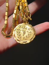 Load image into Gallery viewer, 23k solid yellow gold 22 inch Thai baht chain necklace with pretzel clasp - stamped “965%”
