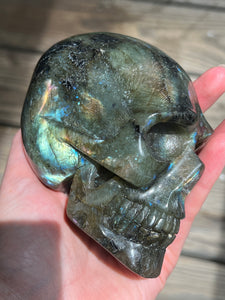 The Space Time Wizard Labradorite Skull Being