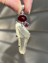 Load image into Gallery viewer, Ruby &amp; Libyan Desert Tektite pendant