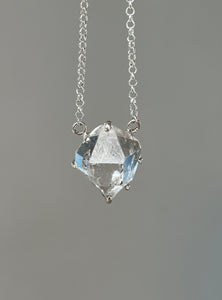 Herkimer Diamond Crystal necklace with Record Keepers and Inner Child crystals on 24 inch chain