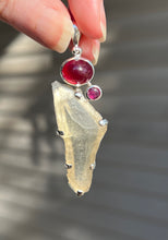 Load image into Gallery viewer, Ruby &amp; Libyan Desert Tektite pendant