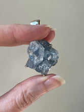 Load image into Gallery viewer, Gemmy, Ethereal Blue Celestite druzy cluster pendant