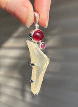 Load image into Gallery viewer, Ruby &amp; Libyan Desert Tektite pendant