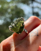 Load image into Gallery viewer, Collectors Drop - RARE Lord Ganesha carved Moldavite size 8 - One of a kind