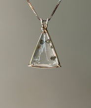 Load image into Gallery viewer, Magical Pyrite in Quartz triangle necklace