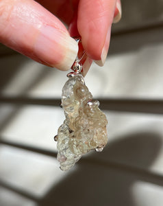 Fluorescent Hyalite Opal pendant