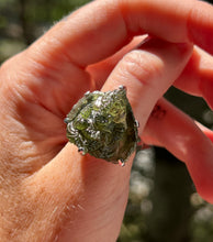 Load image into Gallery viewer, Collectors Drop - RARE Lord Ganesha carved Moldavite size 8 - One of a kind