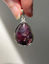 Load image into Gallery viewer, One of a kind - RARE XL Gem Grade Siberite aka Purple Tourmaline pendant