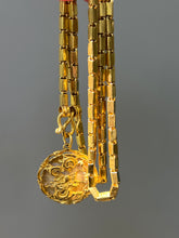 Load image into Gallery viewer, 23k solid yellow gold 22 inch Thai baht chain necklace with pretzel clasp - stamped “965%”