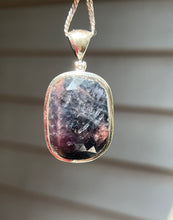 Load image into Gallery viewer, Collectors Drop - Faceted Ruby Sapphire pendant