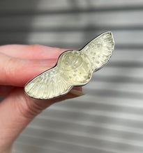 Load image into Gallery viewer, Spring Collectors Drop - Libyan Desert Tektite Carved Winged Scarab Ring - Size 7 (slightly adjustable)