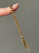 Load image into Gallery viewer, Solid 18k Yellow Gold Curb bracelet with security chain