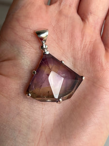 Faceted Natural Ametrine pendant