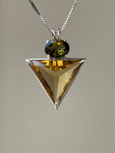 Load image into Gallery viewer, One of a kind Natural Citrine Angelic Star necklace with Green Tourmaline