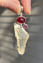 Load image into Gallery viewer, Ruby &amp; Libyan Desert Tektite pendant