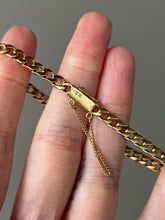 Load image into Gallery viewer, Solid 18k Yellow Gold Curb bracelet with security chain