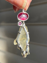 Load image into Gallery viewer, Ruby &amp; Libyan Desert Tektite pendant - Divine Feminine energy