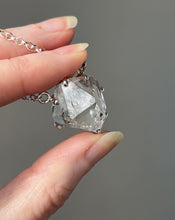 Load image into Gallery viewer, Herkimer Diamond Crystal necklace with Record Keepers and Inner Child crystals on 24 inch chain