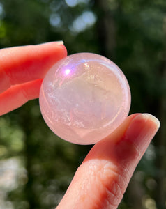 Angel Aura Rose Quartz Sphere 34mm