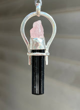 Load image into Gallery viewer, Morganite &amp; Black Tourmaline pendant