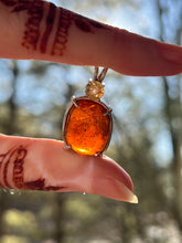 Load image into Gallery viewer, Amber and Imperial (orange) Topaz pendant