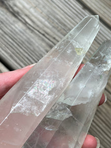 Clear (Colorless) Fluorite Bodywork wands (5.5 inch medium size)