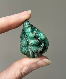 Collectors Carved Emerald Ganesha