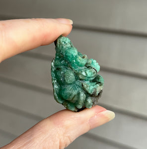 Collectors Carved Emerald Ganesha