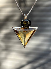 Load image into Gallery viewer, One of a kind Natural Citrine Angelic Star necklace with Green Tourmaline