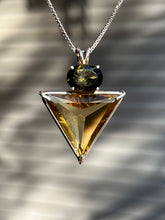 Load image into Gallery viewer, One of a kind Natural Citrine Angelic Star necklace with Green Tourmaline