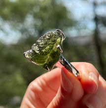 Load image into Gallery viewer, Collectors Drop - RARE Lord Ganesha carved Moldavite size 8 - One of a kind