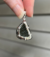 Load image into Gallery viewer, Genuine Raw Czech Moldavite pendant - 16.8 carats