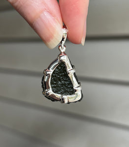 Genuine Raw Czech Moldavite pendant - 16.8 carats