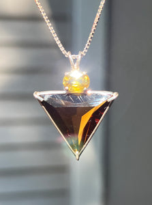 Natural Citrine Angelic Star Necklace with Radiant Sphene