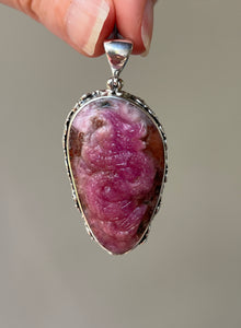 Collectors Drop - Gemmy Pink Cobalto Calcite Dragon Pendant