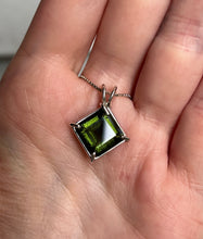 Load image into Gallery viewer, Diamond Moldavite Necklace