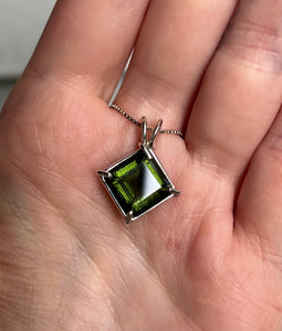 Diamond Moldavite Necklace