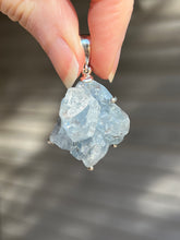 Load image into Gallery viewer, Gemmy, Ethereal Blue Celestite druzy cluster pendant