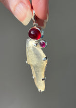 Load image into Gallery viewer, Ruby &amp; Libyan Desert Tektite pendant