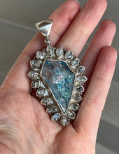 Load image into Gallery viewer, Collectors Drop - 64.7 carat Electric Aqua Aura Danburite with naturally double terminated Herkimer Diamonds 19 in total - Pendant