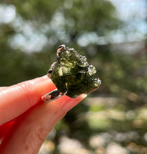 Load image into Gallery viewer, Collectors Drop - RARE Lord Ganesha carved Moldavite size 8 - One of a kind