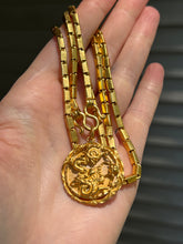Load image into Gallery viewer, 23k solid yellow gold 22 inch Thai baht chain necklace with pretzel clasp - stamped “965%”