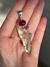 Load image into Gallery viewer, Ruby &amp; Libyan Desert Tektite pendant