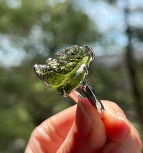 Load image into Gallery viewer, Collectors Drop - RARE Lord Ganesha carved Moldavite size 8 - One of a kind