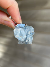 Load image into Gallery viewer, Gemmy, Ethereal Blue Celestite druzy cluster pendant