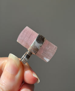 Naturally Double Terminated Pink Tourmaline crystal pendant