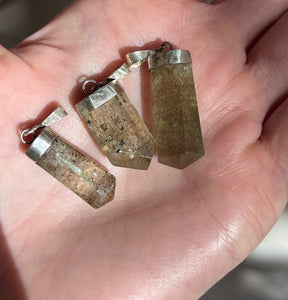 Epidote included Scapolite pendants