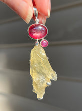 Load image into Gallery viewer, Ruby &amp; Libyan Desert Tektite pendant - Divine Feminine energy