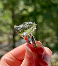 Load image into Gallery viewer, Collectors Drop - RARE Lord Ganesha carved Moldavite size 8 - One of a kind